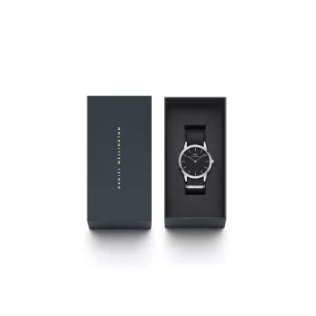DANIEL WELLINGTON Classic pánske hodinky 40mm ružové zlato nerezová oceľ čierna koža