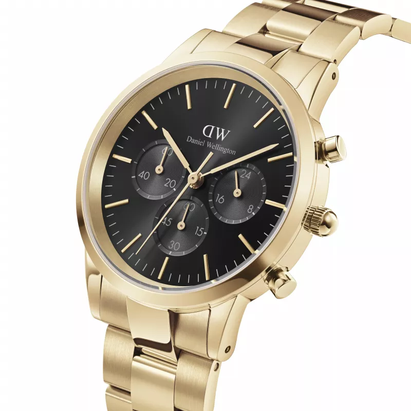 DANIEL WELLINGTON Classic Pánske hodinky 42mm Ružovozlaté Čierna koža DW00100641