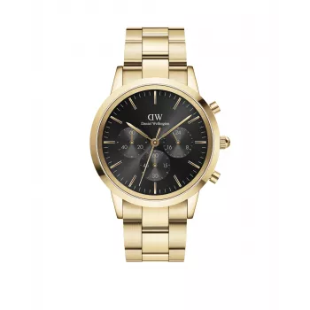DANIEL WELLINGTON Classic Pánske hodinky 42mm Ružovozlaté Čierna koža DW00100641