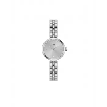 Daniel Wellington Quadro Mini Pressed Sheffield dámske hodinky DW00100719 - 22mm ružovozlaté puzdro z nehrdzavejúcej ocele, krémovo biely ciferník, čierny taliansky kožený remienok