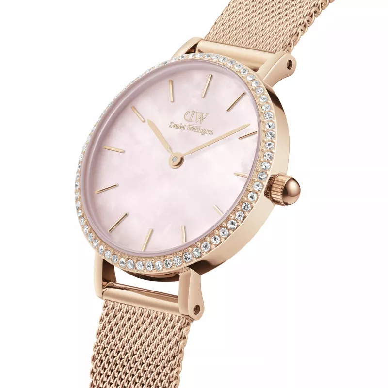 DANIEL WELLINGTON dámske hodinky DW00100663 28 mm ružové zlato nerezová oceľ mesh