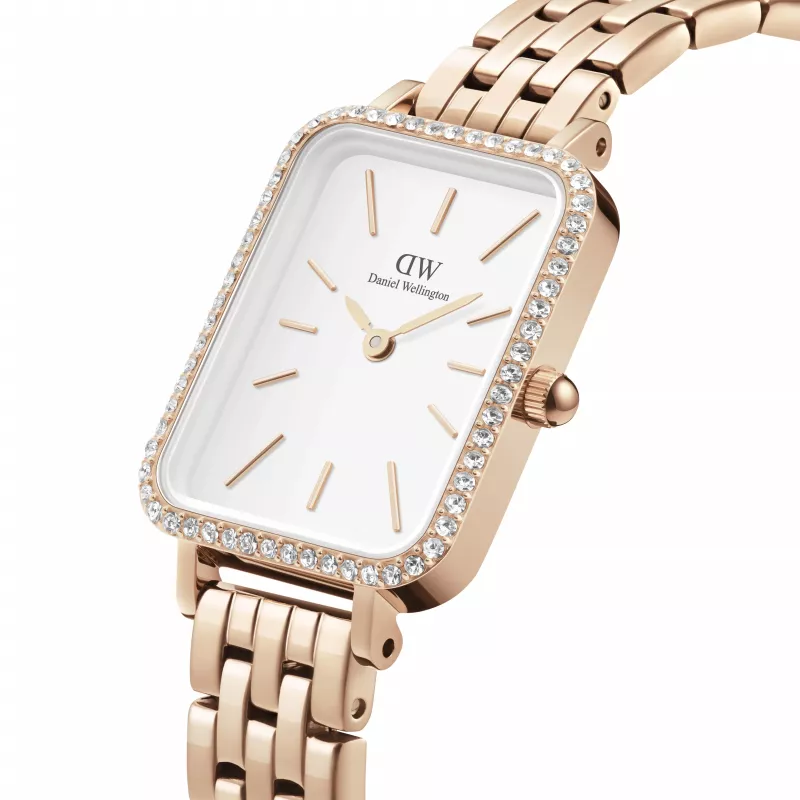 DANIEL WELLINGTON dámske hodinky DW00100672 20mm ružové zlato nerezový mesh