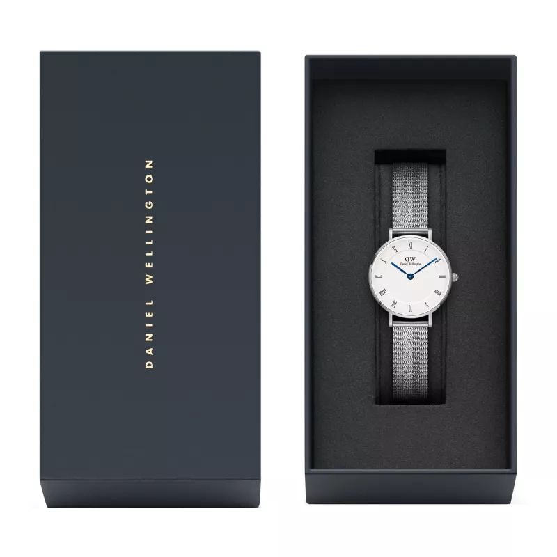 DANIEL WELLINGTON dámske hodinky DW00100684 28mm strieborná nerez oceľ mesh