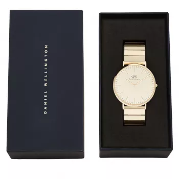 DANIEL WELLINGTON dámske hodinky DW00100779 40 mm ružové zlato čierny NATO