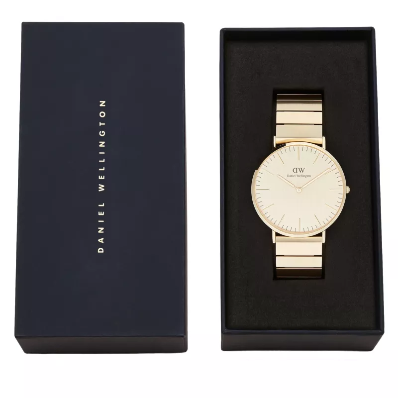 DANIEL WELLINGTON dámske hodinky DW00100779 40 mm ružové zlato čierny NATO