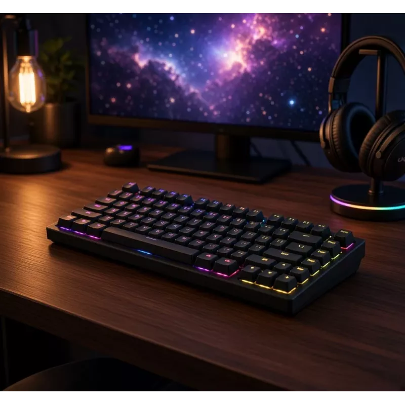 Dark Project ALU81A Terra Nova G3MS Moonstone Switch mechanická klávesnica, US ANSI, čierna