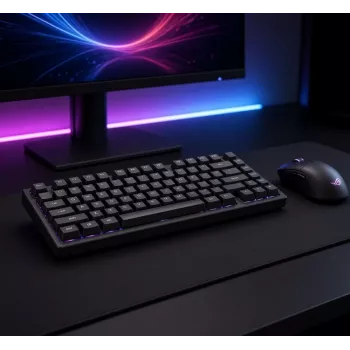 Dark Project ALU81A Terra Nova G3MS Moonstone Switch mechanická klávesnica, US ANSI, čierna