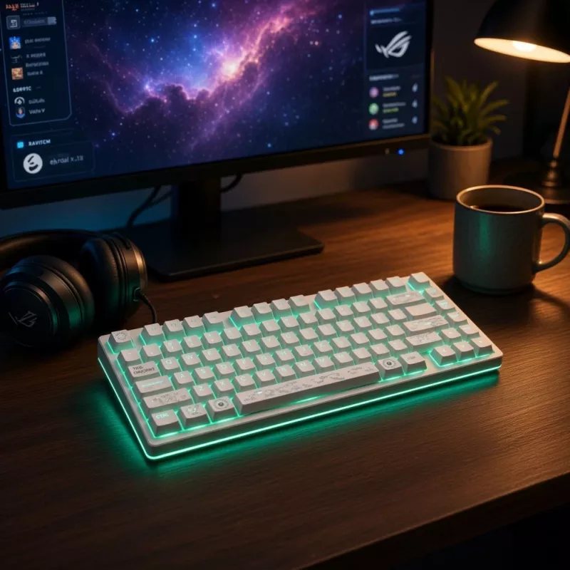 Dark Project ALU81A Terra Nova White mechanická klávesnica, G3MS Moonstone Switch, US ANSI