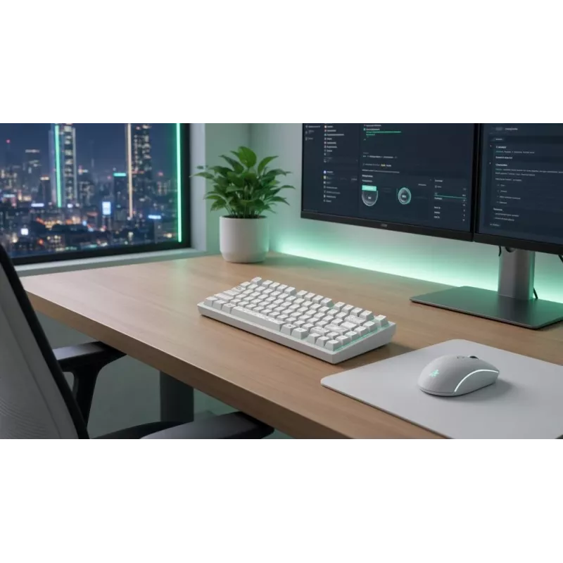 Dark Project ALU81A Terra Nova White mechanická klávesnica, G3MS Moonstone Switch, US ANSI