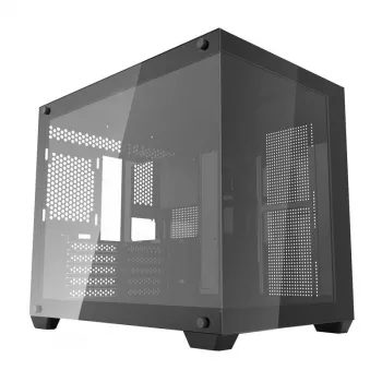 Darkflash C285MP Mid-Tower PC skriňa, bočný panel z tvrdeného skla, ATX, čierna