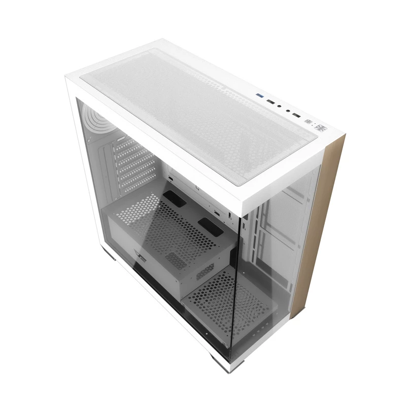 Darkflash DS900W biela Mid-Tower počítačová skriňa, ATX, tvrdené sklo, bez ventilátorov