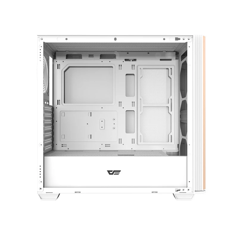 Darkflash DS900WS ATX Mid-Tower počítačová skriňa, biela, temperované sklo, bez ventilátorov