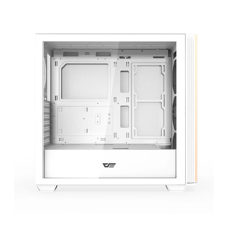 Darkflash DS900WS ATX Mid-Tower počítačová skriňa, biela, temperované sklo, bez ventilátorov