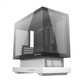 Darkflash F1 Mid Tower počítačová skriňa biela + 6 ARGB ventilátorov