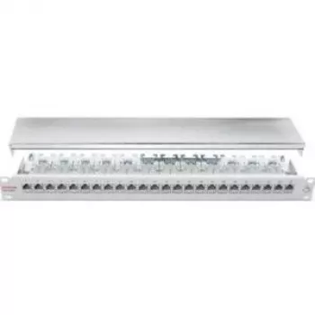 Dätwyler unilan CSA 24/8 Cat.6A tienený 24-port 1U patch panel, svetlosivá RAL 7035 417980
