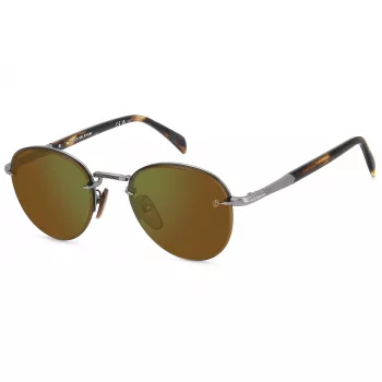 DAVID BECKHAM DB-1173-S-50L slnečné okuliare pánske, zlatý kovový rám, hnedé sklá 51mm