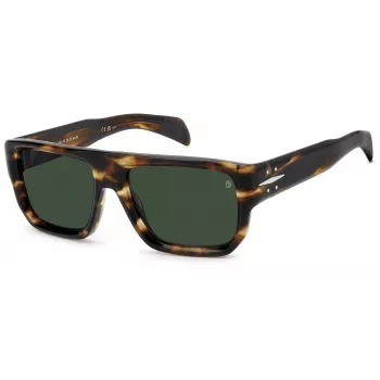 DAVID BECKHAM DB-7132-S-WR9 obdĺžnikové acetátové slnečné okuliare Havana/hnedá 56/18/140 mm