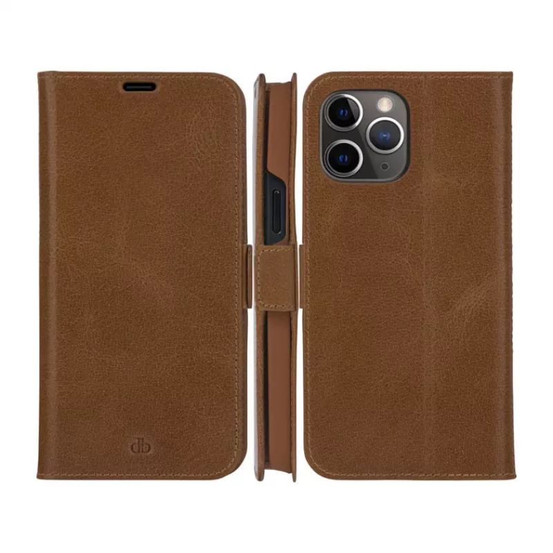dbramante1928 Copenhagen Slim Flip puzdro pre Apple iPhone 13 Pro Max, zrnitá koža, svetlohnedé