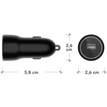 dbramante1928 Re-Charge 30W USB-C PD auto nabíjačka - čierna CC3000BL7081
