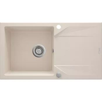 DEANTE 1-miskový granitový drez s odkvapkávačom - čierna (Nero) 780x440mm