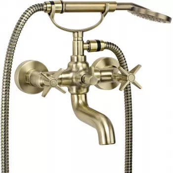 DEANTE vaňová batéria so sprchovou súpravou, matná čierna, nástenná montáž, jednopáková, mosadz, 2-otvorová, rozteč prípojok 150 mm