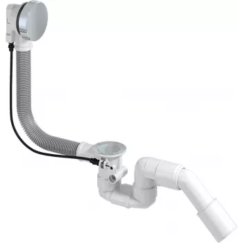 DEANTE sifón do vane s automatickým uzáverom, pochrómovaná mosadz, odtok 52 mm, vývod 40/50 mm