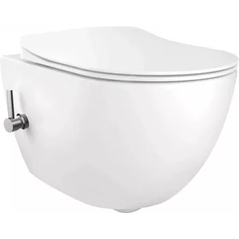 DEANTE CBP 6WPW závesné bidetové WC s integrovanou miešacou batériou, biela, sedadlo Soft-Close