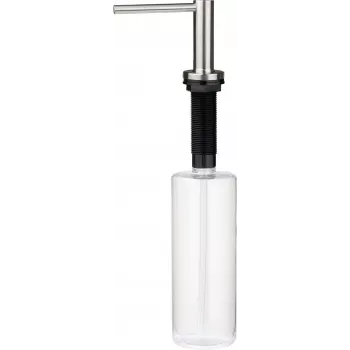 DEANTE dávkovač prostriedku na riad s držiakom na špongiu, 380 ml, čierna