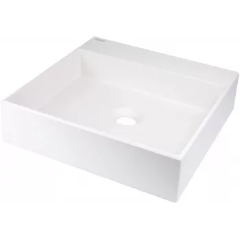 DEANTE Granitové umývadlo na dosku s otvorom pre batériu - 400x400 mm Black Onyx