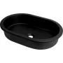DEANTE Granitové umývadlo na dosku/pod dosku Titanium Black 460x410 mm