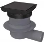DEANTE Point Drain - reverzibilný nerezový podlahový odtok so suchým sifónom, 150x150 mm