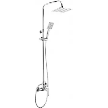 DEANTE sprchový systém s dážďovou hlavicou a jednopákovou batériou, chróm, 250 mm hlavica