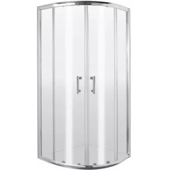 DEANTE sprchový kút polkruhový 80 cm, chróm, číre sklo