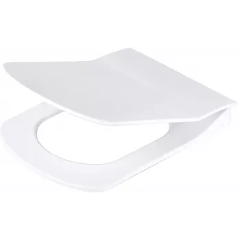 DEANTE slim sedadlo na WC so soft-close - D-shape, duroplast, biela, rýchle uvoľnenie