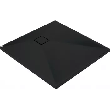 DEANTE hranatá granitová sprchová vaňa 80x80 cm čierna