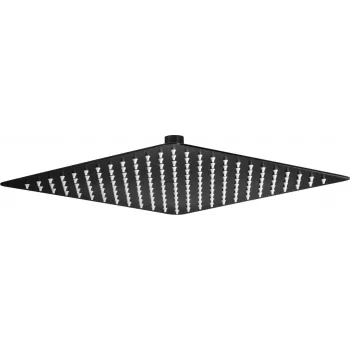DEANTE sprchová hlavica z ocele 250x250 mm – hranatá dažďová hlavica so silikónovými tryskami proti vodnému kameňu, leštený chróm