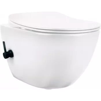 DEANTE toaleta s bidetovou funkciou - s jednopákovou batériou, stojaca WC, Dual Flush, biela