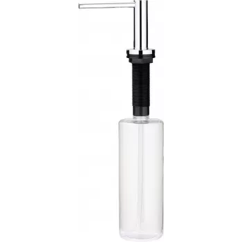 DEANTE ZZZ 00DD dávkovač prostriedku na riad s držiakom na špongiu, 350 ml, čierny