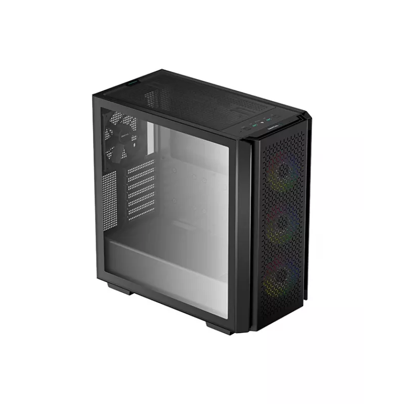 Deepcool CG560 Mid Tower skriňa s bočným oknom z tvrdeného skla, čierna