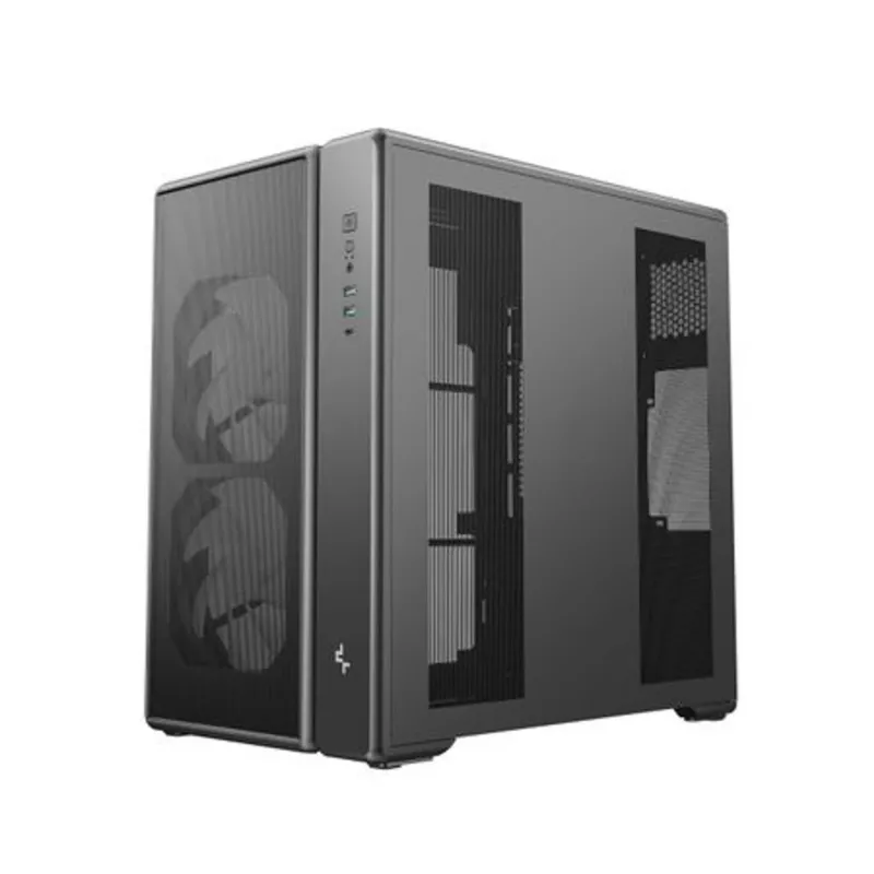 Deepcool CG590 MESH 2F Mid Tower skriňa - čierna, temperované sklo, 2x120mm ventilátor