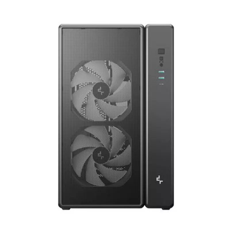 Deepcool CG590 MESH 2F Mid Tower skriňa - čierna, temperované sklo, 2x120mm ventilátor