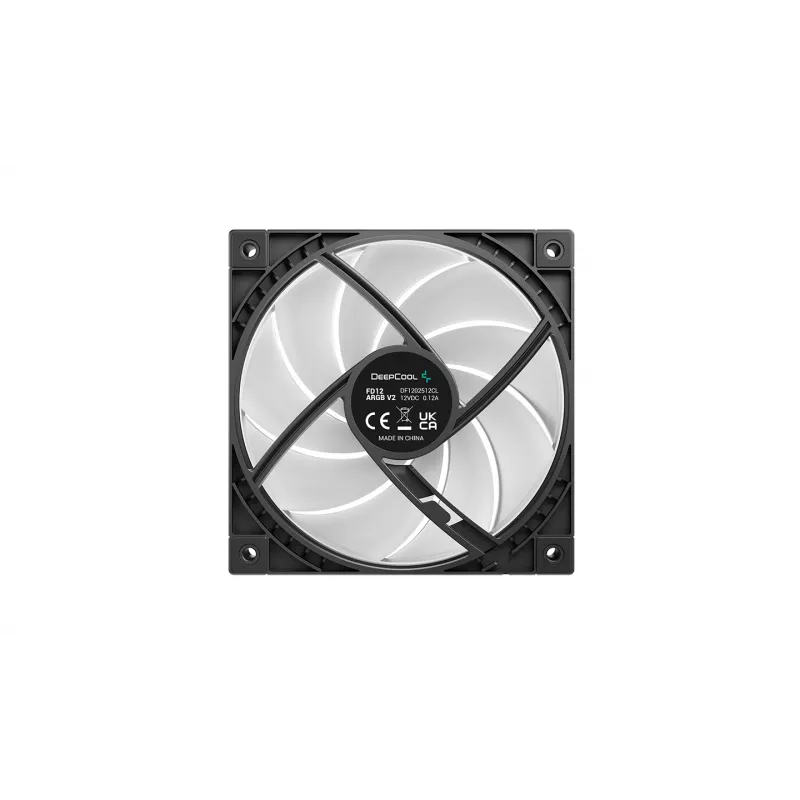 Deepcool FD12 ARGB V2 120mm PWM ventilátor do skrine - čierny
