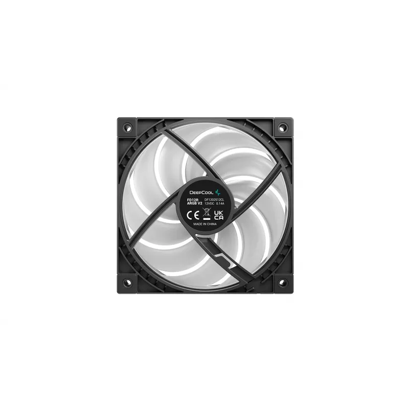 Deepcool FD12R ARGB V2 120mm PWM Addressable RGB ventilátor do skrine - čierny