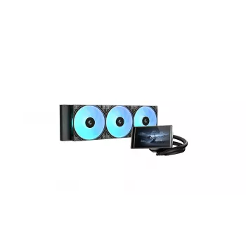 Deepcool LT360 VISION ARGB 360mm kvapalinový chladič, čierny, ARGB, Intel & AMD, 3x120mm PWM ventilátory
