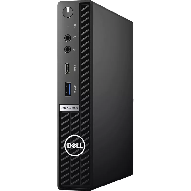 Dell OptiPlex 5080 Micro stolový počítač, Intel Core i5-10500T, 12GB RAM, 256GB SSD, Windows 10 Pro, čierny (repasovaný)