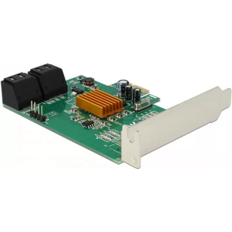 DeLOCK 4 port SATA 6Gb/s PCIe 2.0 x1 radič karta s Marvell 88SE9215
