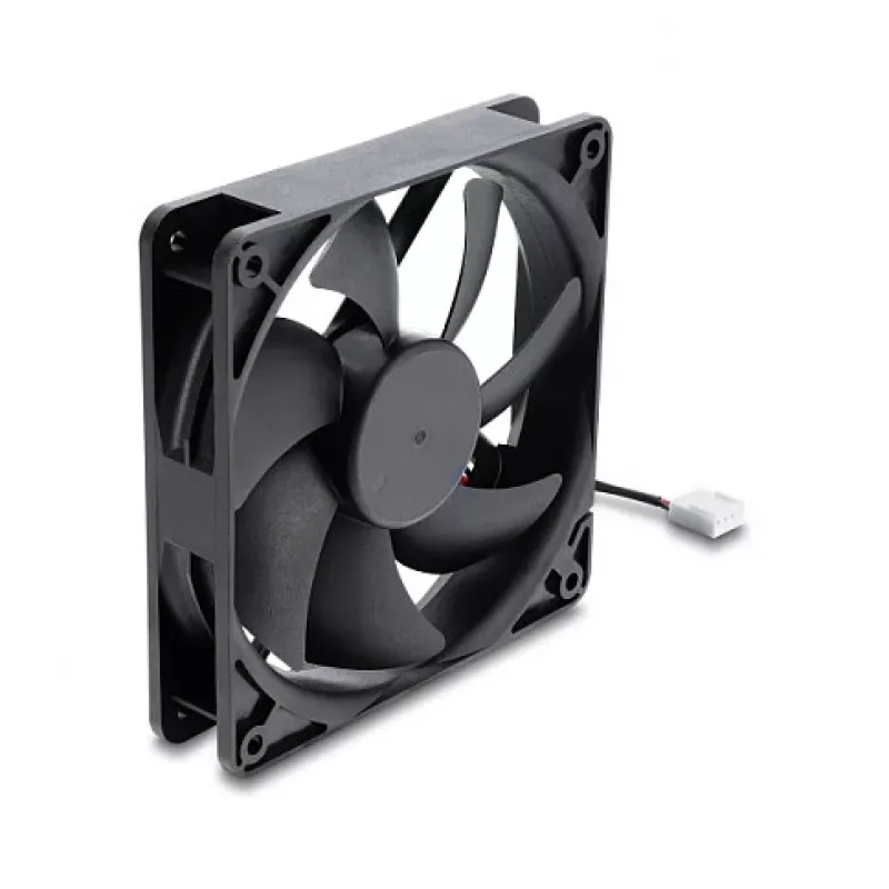 Delock axiálny ventilátor 48 V DC, 120 x 120 x 25 mm, 4-pin PWM, čierny