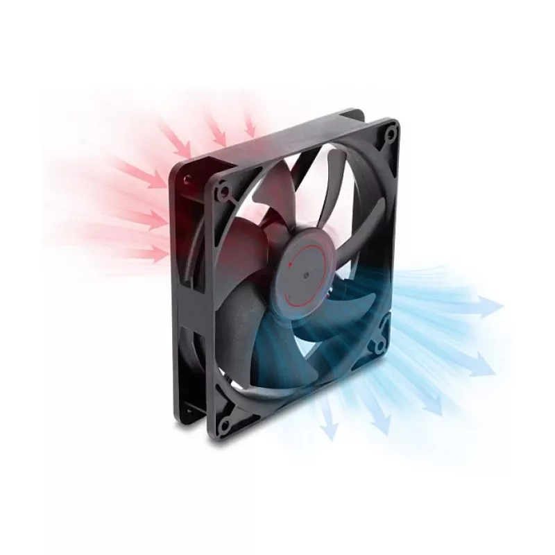 Delock axiálny ventilátor 48 V DC, 120 x 120 x 25 mm, 4-pin PWM, čierny