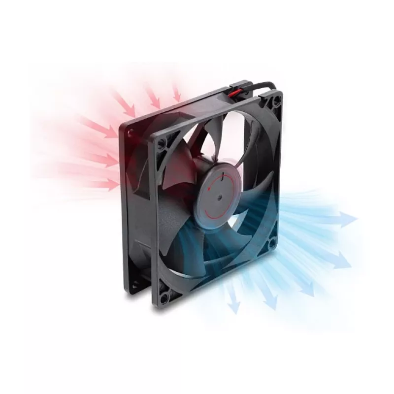 Delock axiálny ventilátor 48 V DC, 92 x 92 x 25 mm s 2-pin konektorom ventilátora, čierny