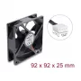 Delock axiálny ventilátor 48 V DC 92x92x25 mm 4-pin PWM (67452), čierny
